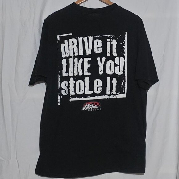 Vtg NO FEAR Racing "DRIVE IT LIKE YOU STOLE IT" SS Crewneck- Black - XL* - Picture 1 of 4